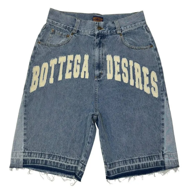 Vintage Lettered Denim Cutoffs