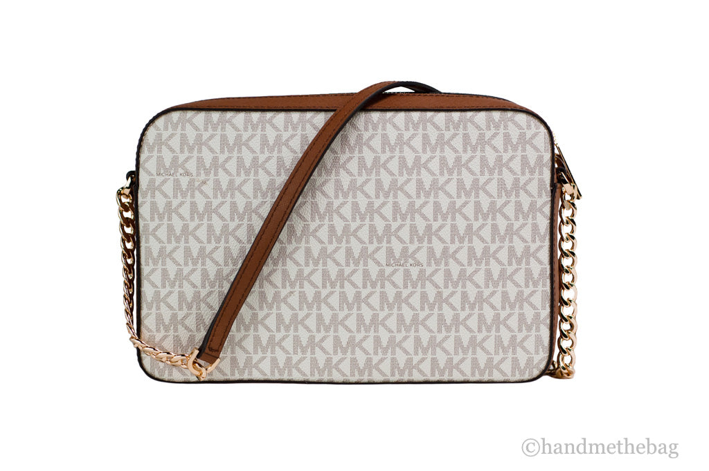Michael Kors Jet Set Vanilla Leather Crossbody
