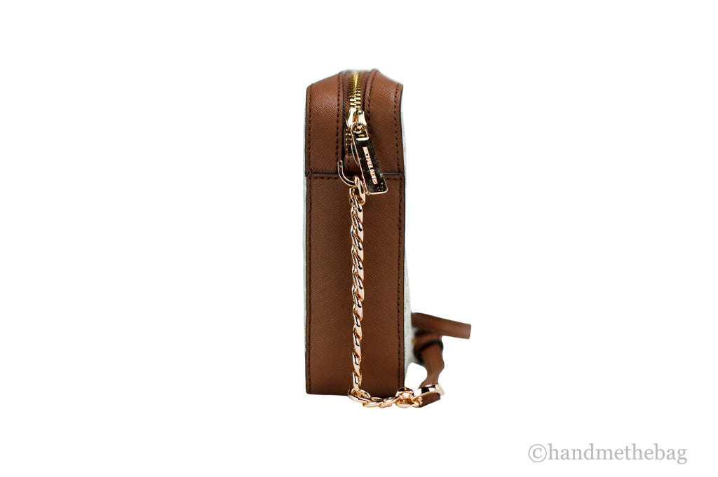 Michael Kors Jet Set Vanilla Leather Crossbody