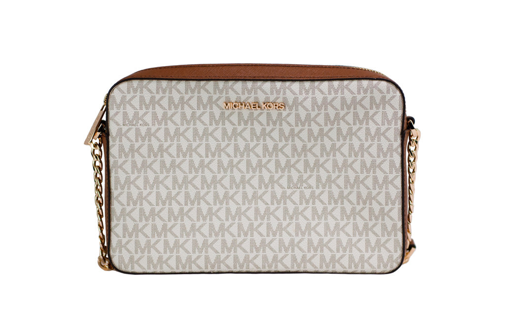 Michael Kors Jet Set Vanilla Leather Crossbody