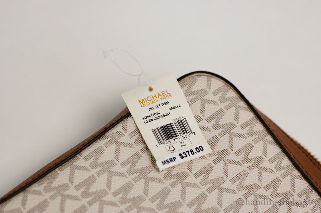Michael Kors Jet Set Vanilla Leather Crossbody