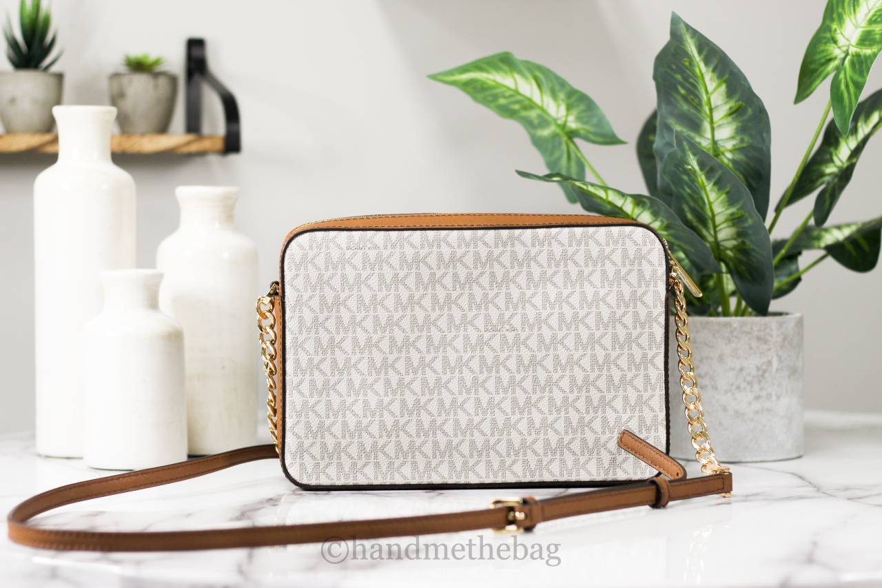 Michael Kors Jet Set Vanilla Leather Crossbody