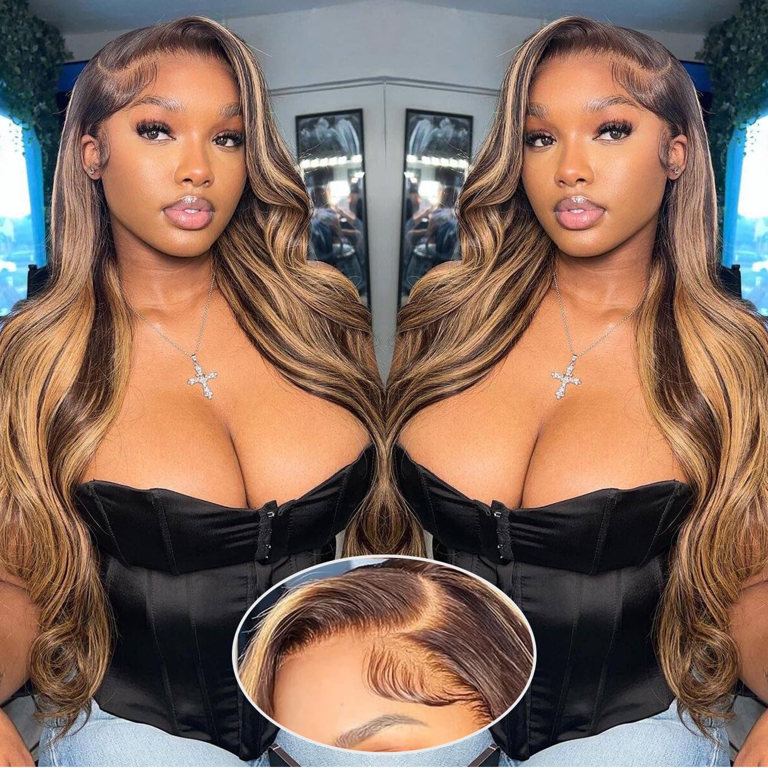 VIRGIN HIGHLIGHT 30" Lace Human Hair Wig